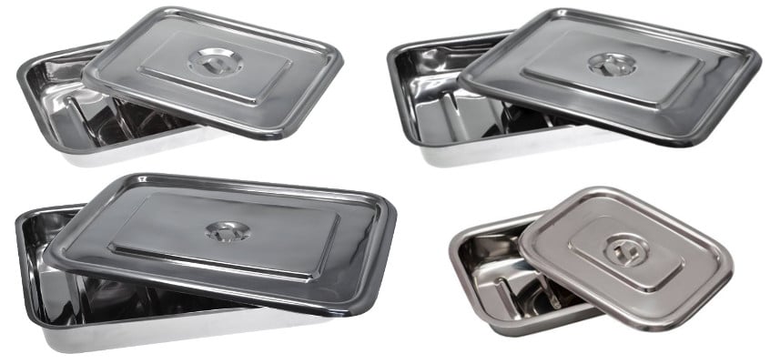 صورة صواني أدوات جراحية ستانلس ستيل بغطاء (Stainless Steel Instrument Trays with Lid) - واقف للتجارة صنعاء صورة صواني أدوات جراحية ستانلس ستيل بغطاء (Stainless Steel Instrument Trays with Lid) - واقف للتجارة صنعاء