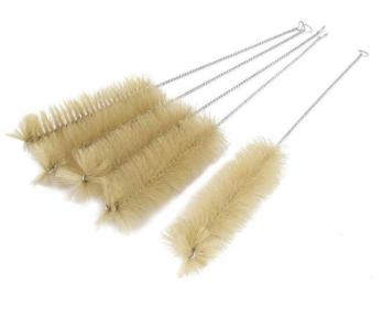 صورة طقم فرش تنظيف الزجاجيات والدوارق بشعيرات طبيعية (Laboratory Bottle Brush Set Natural Bristle Test Tube Cleaning Brushes) - واقف للتجارة صنعاء