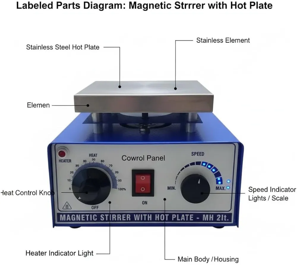 صورة جهاز خلاط مغناطيسي (ماغنيتك ستيرر) (Magnetic Stirrer) - واقف للتجارة صنعاء