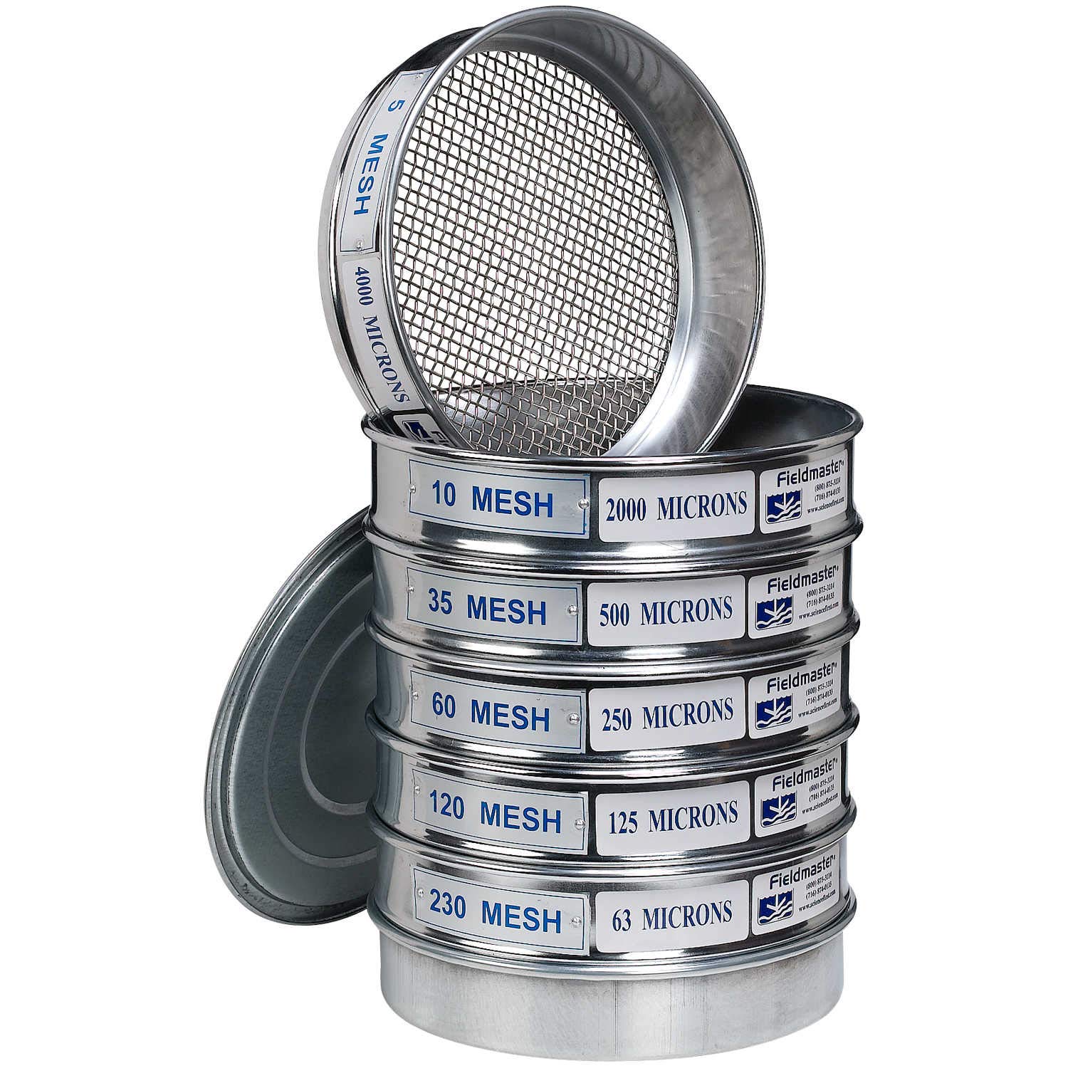 صورة مناخل اختبار مخبرية (ستانلس ستيل) (Laboratory Test Sieves Set) - واقف للتجارة صنعاء