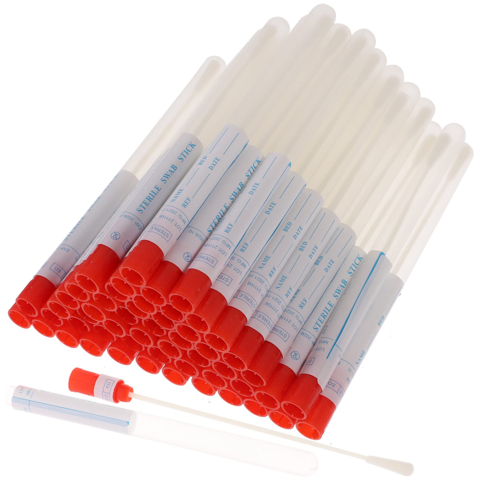 صورة مسحات معقمة بأنبوب نقل (Sterile Swab Stick) (Sterile Transport Swab Stick with Tube - Disposable Specimen Collection Swab) - واقف للتجارة صنعاء