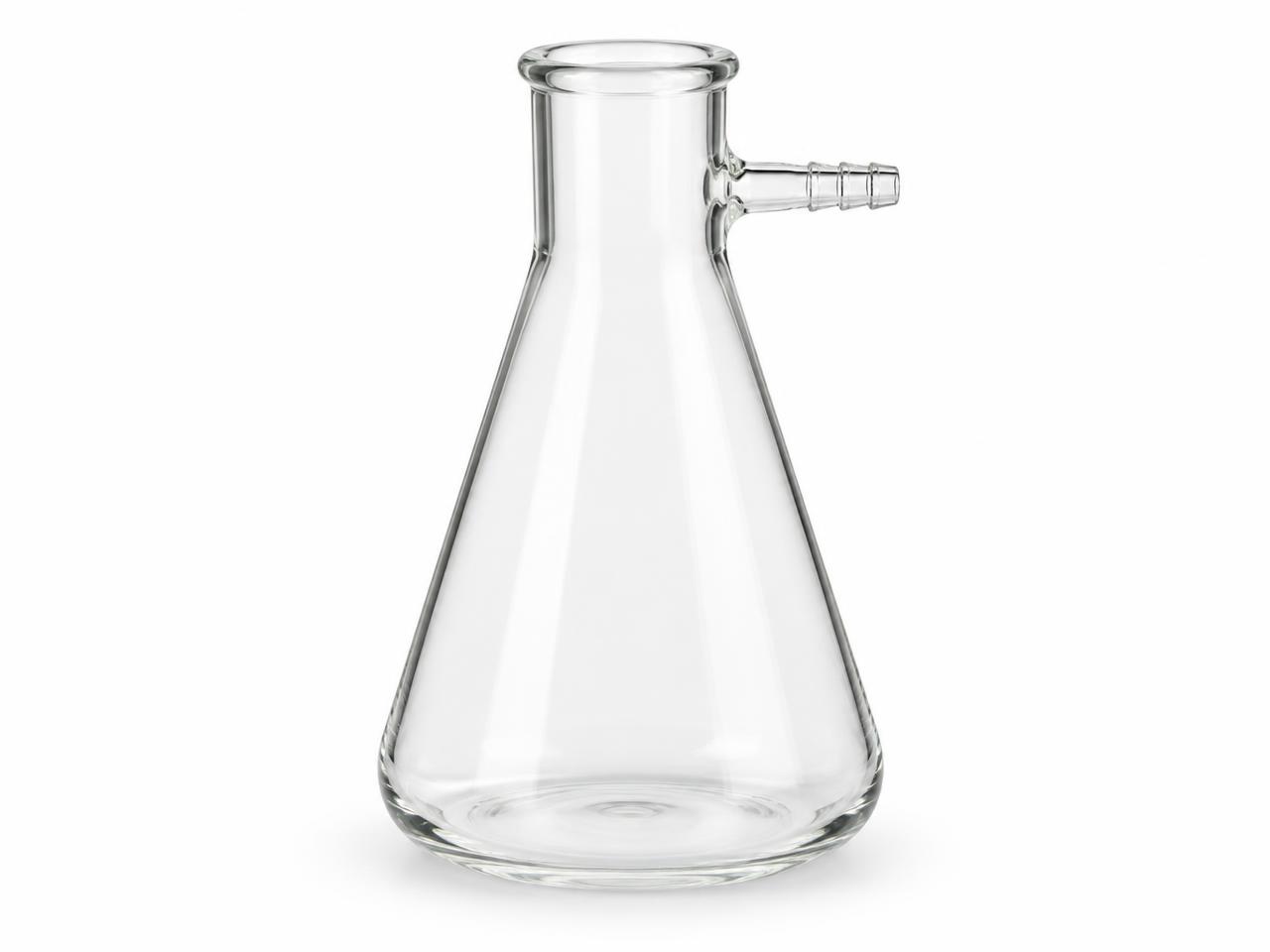 صورة كونيكل فلاسك بفتحة جانبية (دورق ترشيح) 100 مل (Buchner Filtering Flask with Side Arm 100 ml) - واقف للتجارة صنعاء