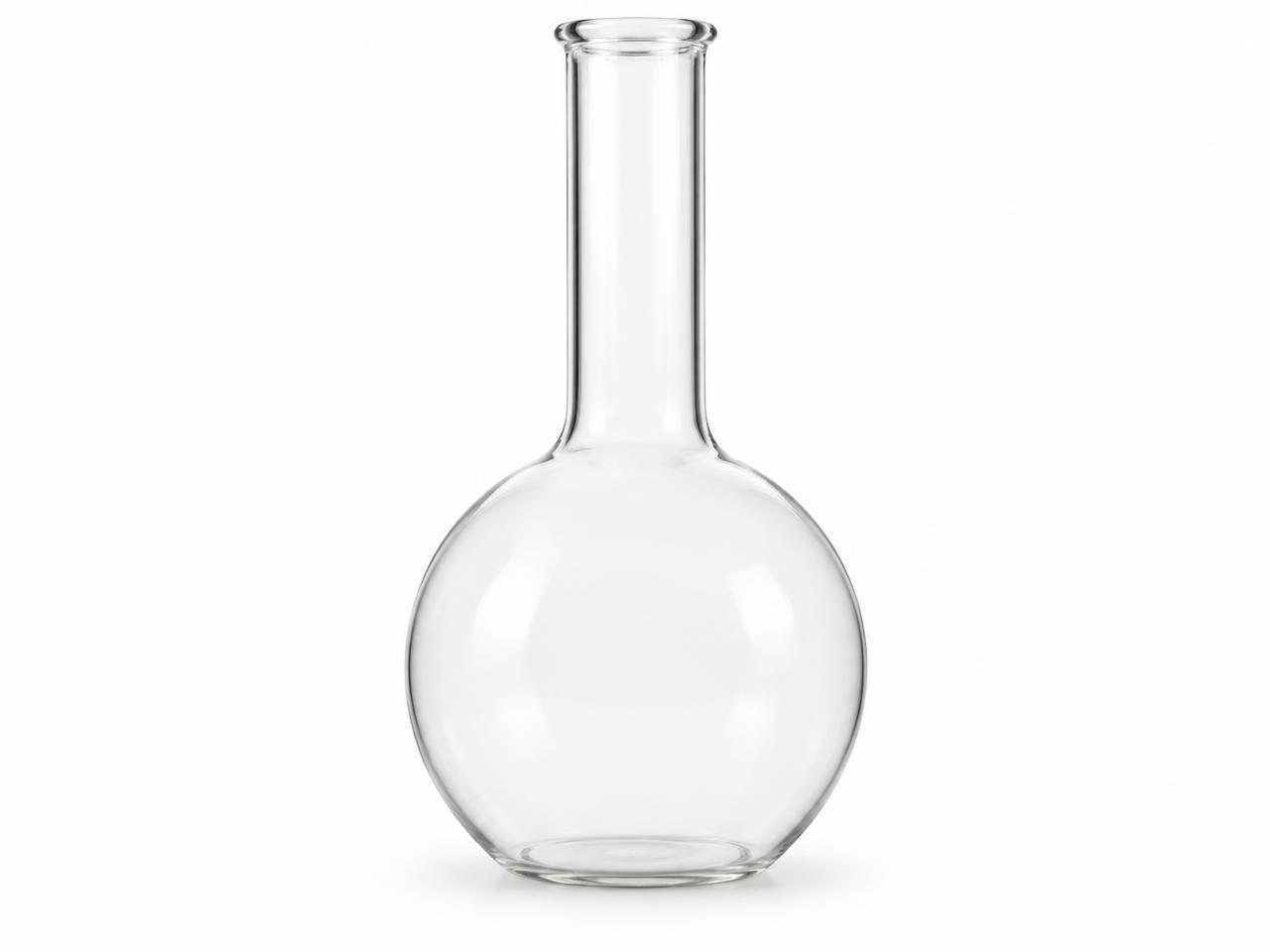 صورة دورق كروي بقاعدة 50 مل (Flat Bottom Boiling Flask 50 ml) - واقف للتجارة صنعاء