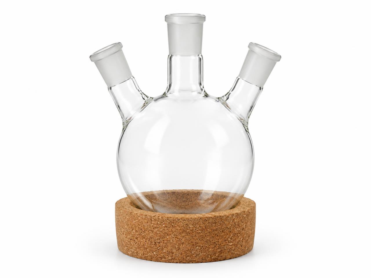 صورة دورق كروي ثلاث فتحات 500 مل (Three Neck Round Bottom Flask 500 ml) - واقف للتجارة صنعاء