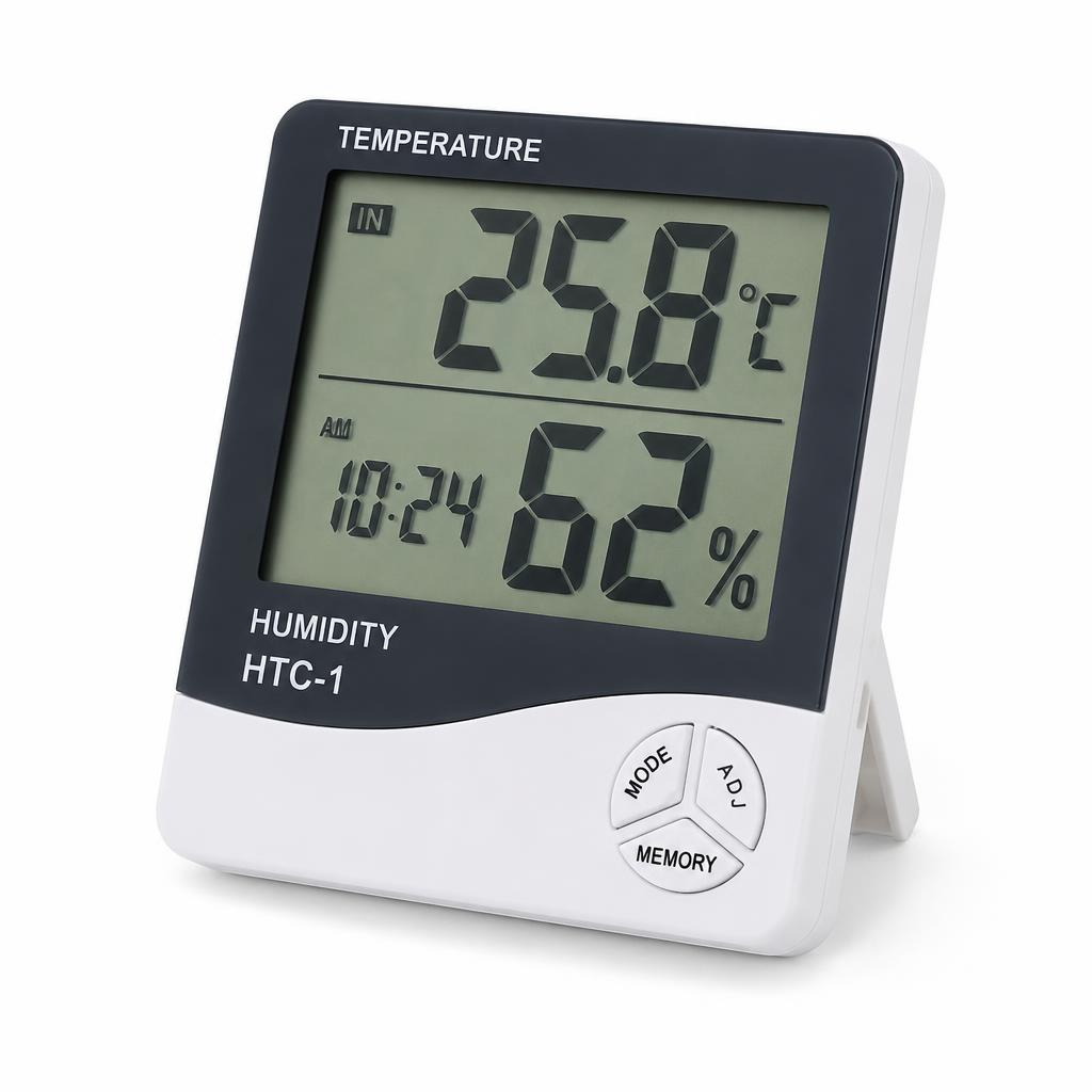 صورة جهاز قياس الرطوبة والحرارة الرقمي HTC-1 (HTC-1 Digital Hygrometer Thermometer Humidity Temperature Meter) - واقف للتجارة صنعاء صورة جهاز قياس الرطوبة والحرارة الرقمي HTC-1 (HTC-1 Digital Hygrometer Thermometer Humidity Temperature Meter) - واقف للتجارة صنعاء