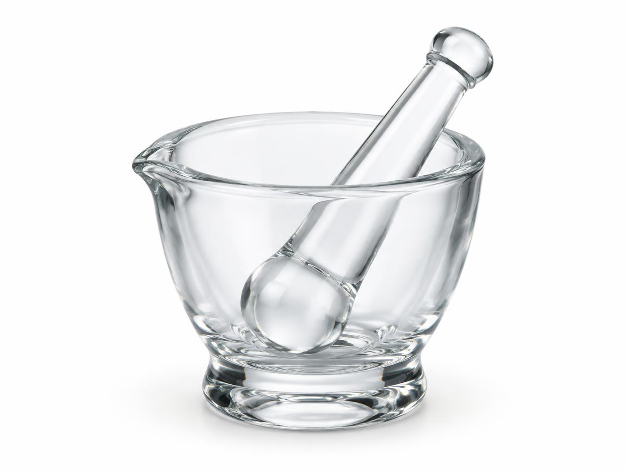 صورة مورتر زجاجي مع المدق 60 مم (Glass Mortar with Pestle 60 mm) - واقف للتجارة صنعاء