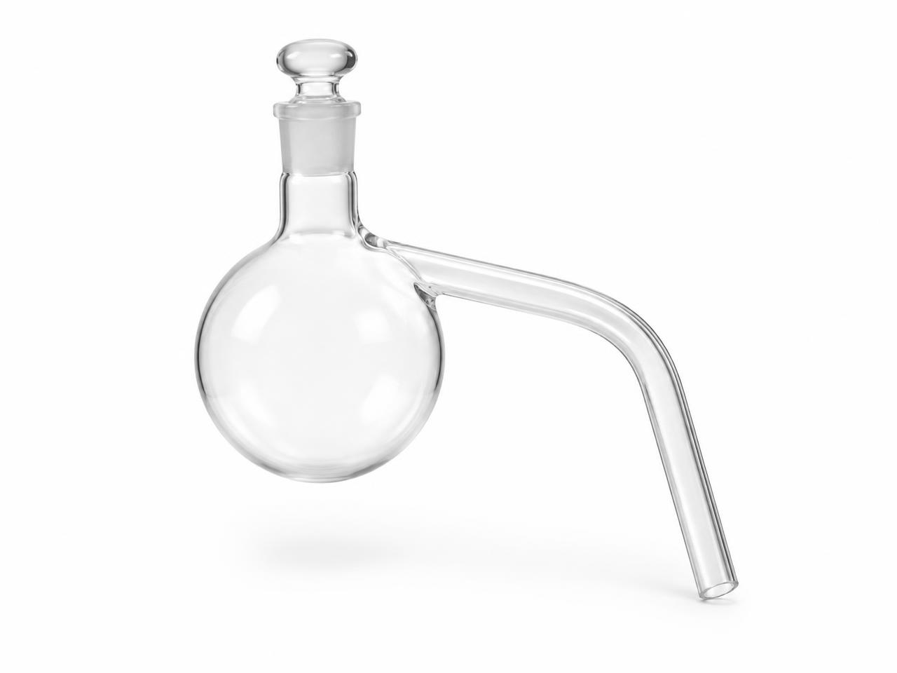 صورة معوجة زجاجية 500 مل (Glass Retort 500 ml) - واقف للتجارة صنعاء