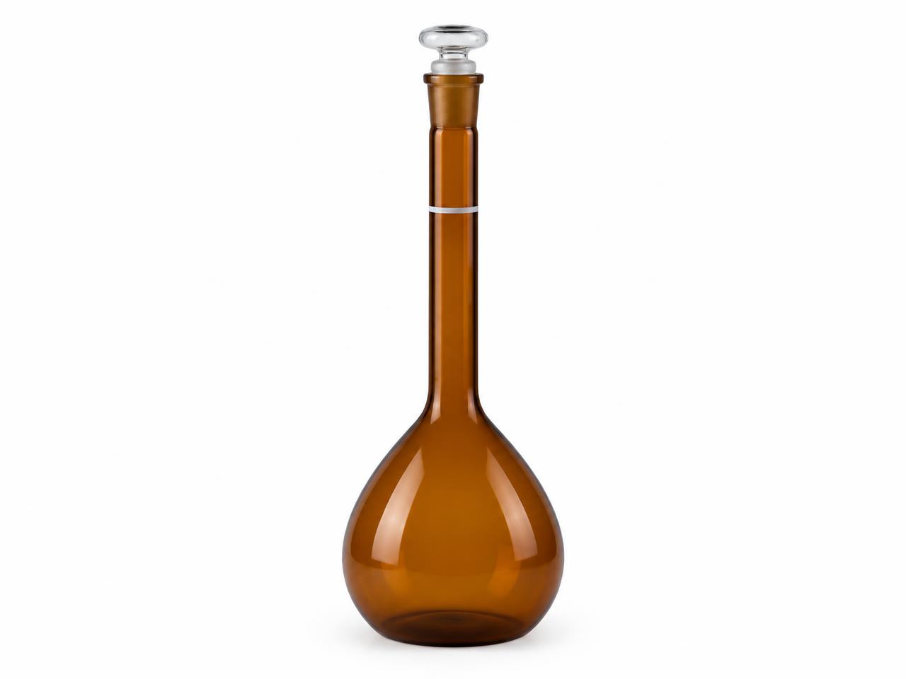 صورة فلومترك فلاسك بني 50 مل (Amber Volumetric Flask 50 ml) - واقف للتجارة صنعاء